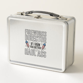 Fireworks Director Funny Patriotic Quote Shirt_1 Metal Lunch Box
