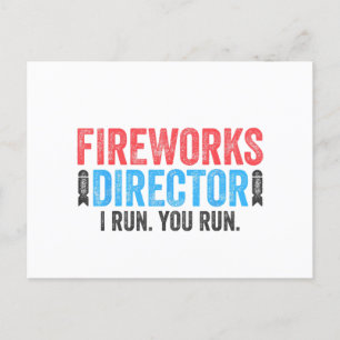 Fireworks Director T-Shirt 4th of July Shirt Holiday Postcard