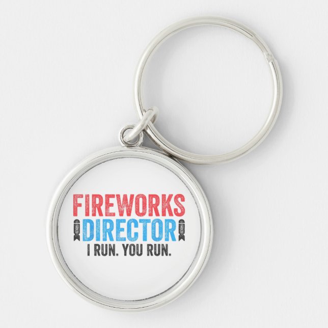Fireworks Director T-Shirt 4th of July Shirt  Key Ring (Front)