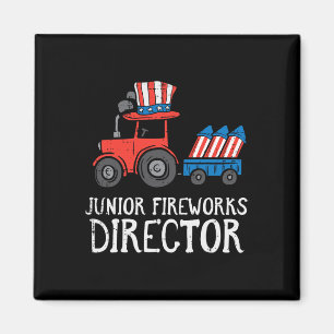 Fireworks Director Tractor 4th Of July Boys Kids Magnet
