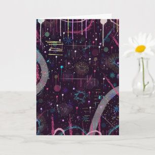 Fireworks Display: Abstract Art Card
