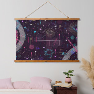 Fireworks Display: Abstract Art Hanging Tapestry