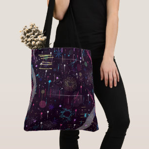 Fireworks Display: Abstract Art Tote Bag