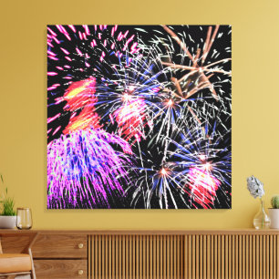 Fireworks Display Canvas Print