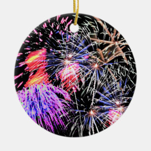 Fireworks Display Ceramic Tree Decoration