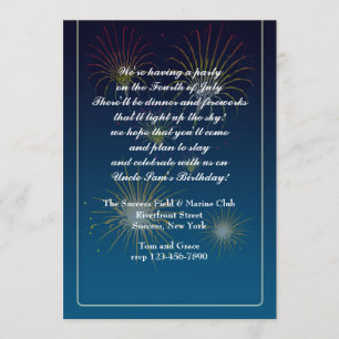 Fireworks Display Invitation