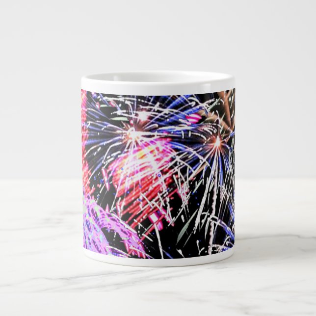 Fireworks Display Large Coffee Mug (Front)