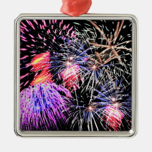 Fireworks Display Metal Tree Decoration