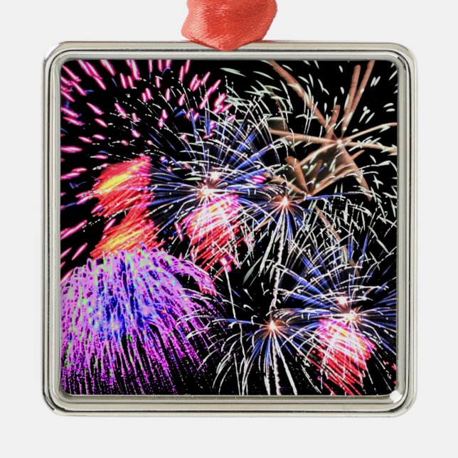 Fireworks Display Metal Tree Decoration (Front)