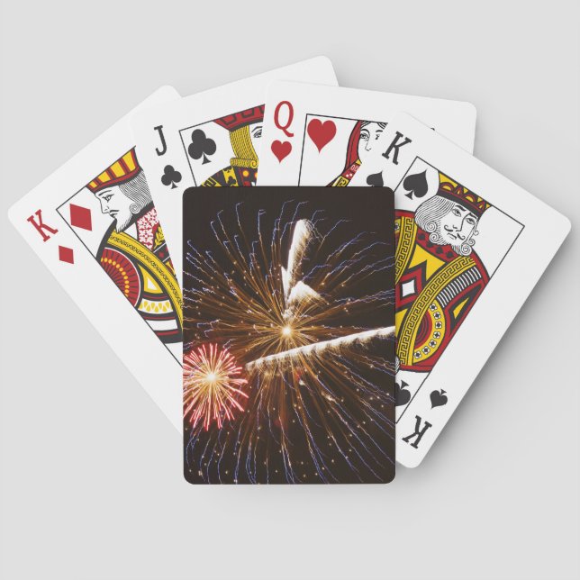 Fireworks display on Savannah River Playing Cards (Back)
