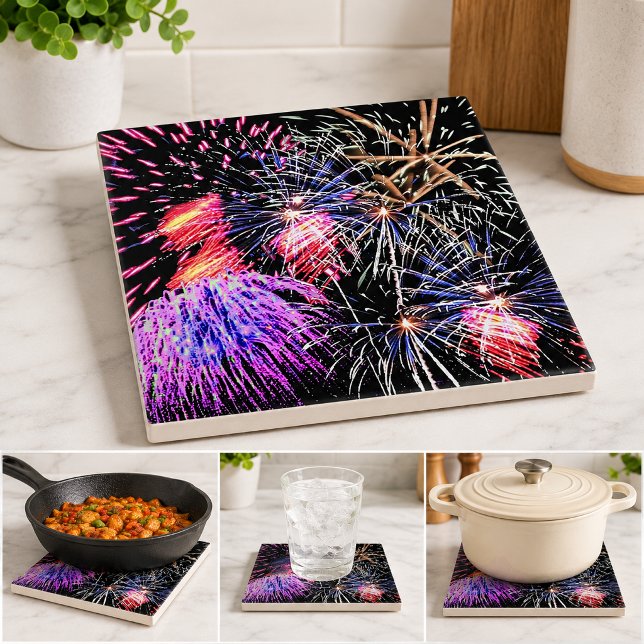 Fireworks Display Tile (Fireworks Display Ceramic Tile)