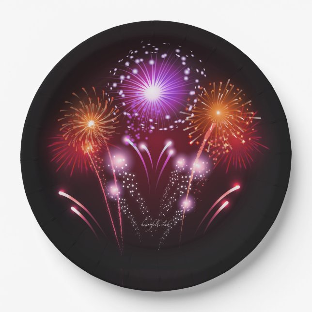 Fireworks Disposable Plates (Front)