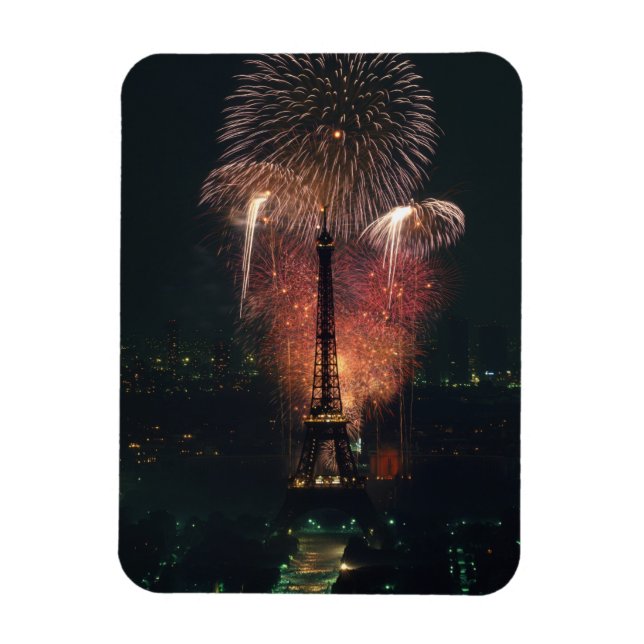 Fireworks, Eiffel Tower, Paris, France Magnet (Vertical)