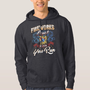 Fireworks Expert Run If I Run Keepsake Gag Hoodie