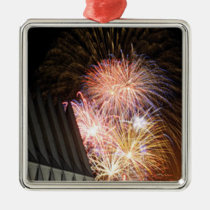 Fireworks explode metal tree decoration