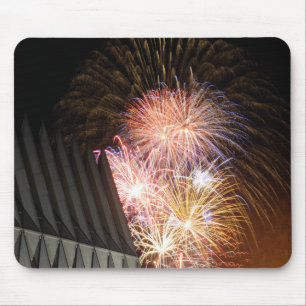 Fireworks explode mouse mat
