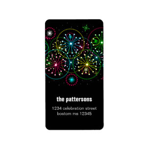 Fireworks Explosion Address Label