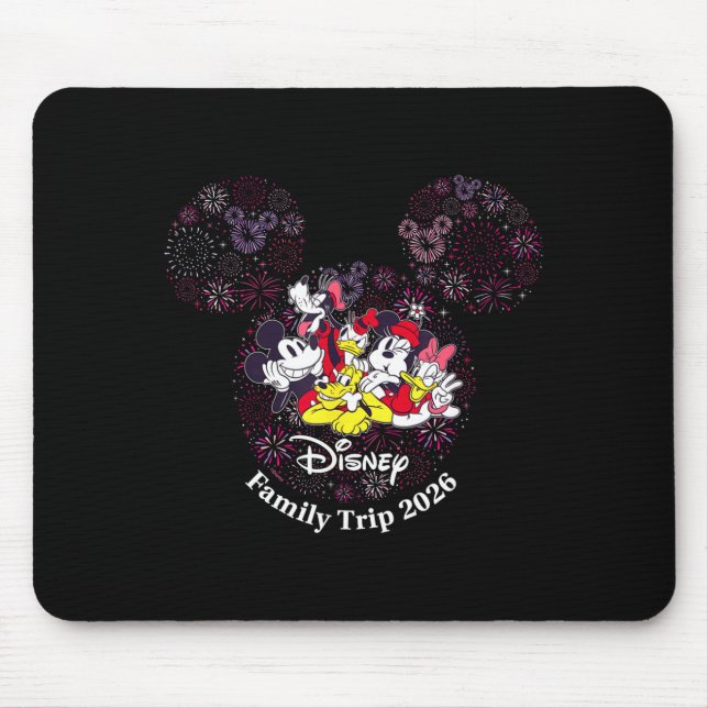 Fireworks Family Trip 2026 Valentine's Day Vacatio Mouse Mat (Front)