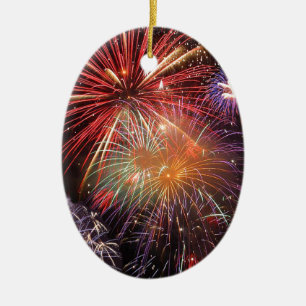 Fireworks Finale Ceramic Tree Decoration