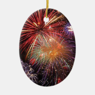 Fireworks Finale Ceramic Tree Decoration