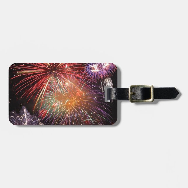 Fireworks Finale Luggage Tag (Front Horizontal)