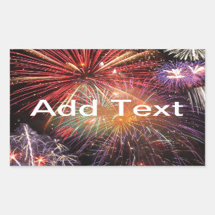Fireworks Finale Rectangular Sticker