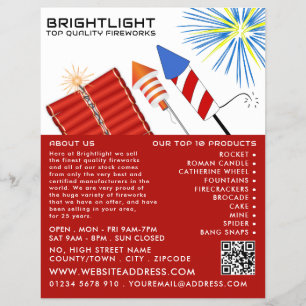 Fireworks, Fireworks Sales Advertising Flyer
