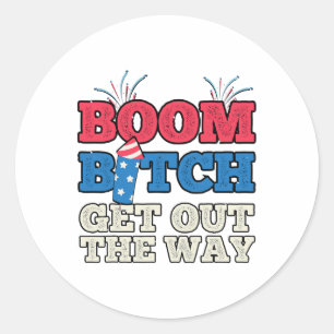 Fireworks Firing System Director Funny Boom 4th Of Classic Round Sticker