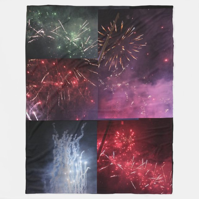 Fireworks Fleece Blanket (Front)
