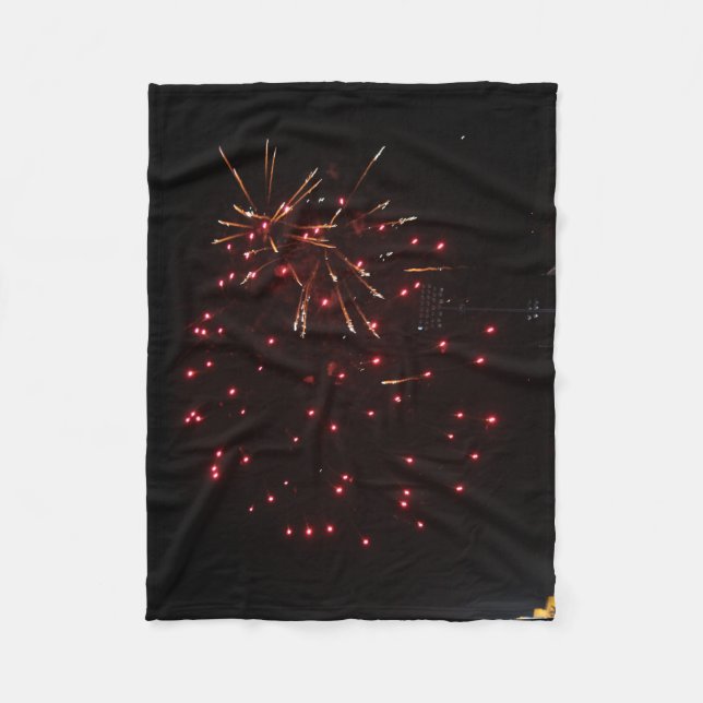 Fireworks Fleece Blanket (Front)