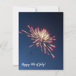 Fireworks Fourth of July  Card