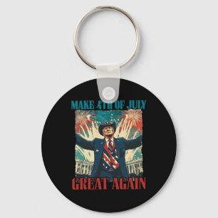 Fireworks Funny Trump American Make 4th Of July Gr Key Ring