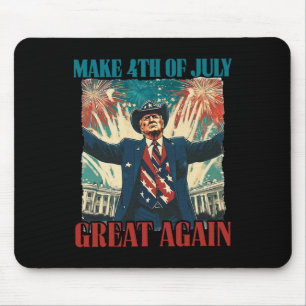 Fireworks Funny Trump American Make 4th Of July Gr Mouse Mat