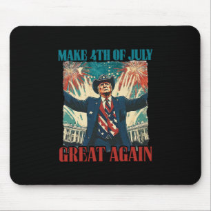 Fireworks Funny Trump American Make 4th Of July Gr Mouse Mat