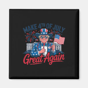 Fireworks Funny Trump Patriotic American Happy 4th Magnet