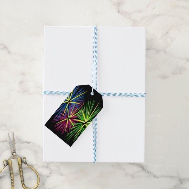 FIREWORKS GIFT TAGS (With Twine)