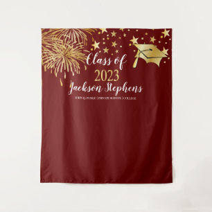 Fireworks Graduation Cap - Tassel Class of 2023 Tapestry