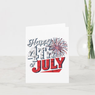 Fireworks Happy 4th Of July American Independence  Card