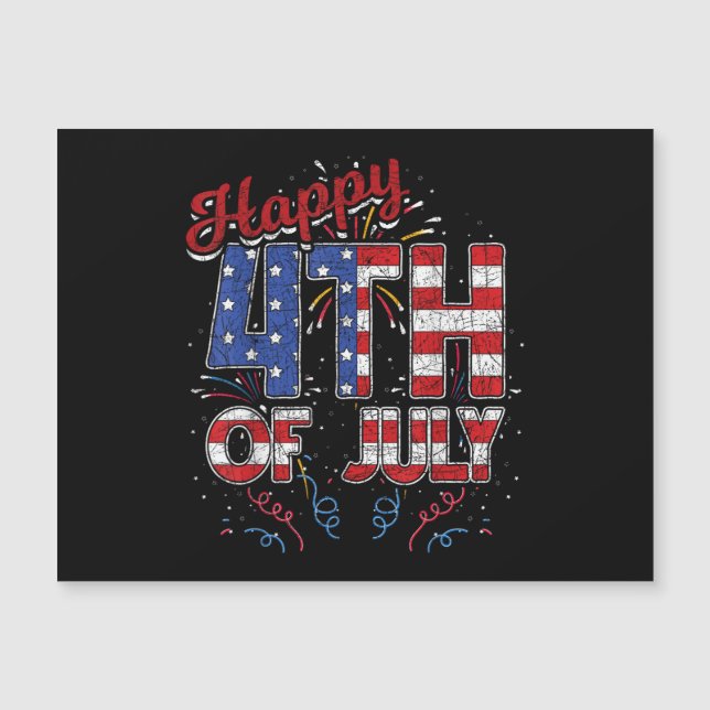 Fireworks Happy 4th of July US Flag American 4th o (Front)