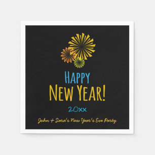 Fireworks Happy New Year, Party Napkin