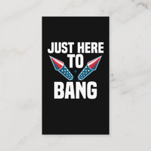 Fireworks Humour American Flag 4th July Business Card
