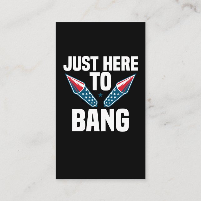 Fireworks Humour American Flag 4th July Business Card (Front)