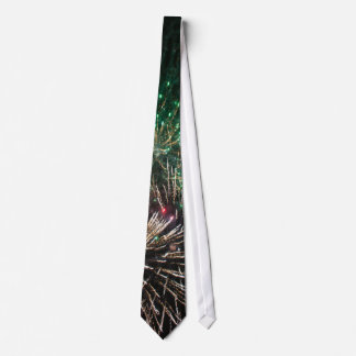 Fireworks in dark sky tie
