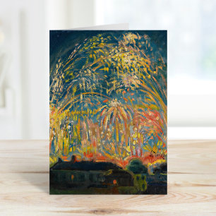 Fireworks in Nice   Nikolai Tarkhov Card