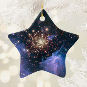 Fireworks in Space Celestial Star Ceramic Tree Decoration