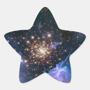 Fireworks in Space Star Sticker