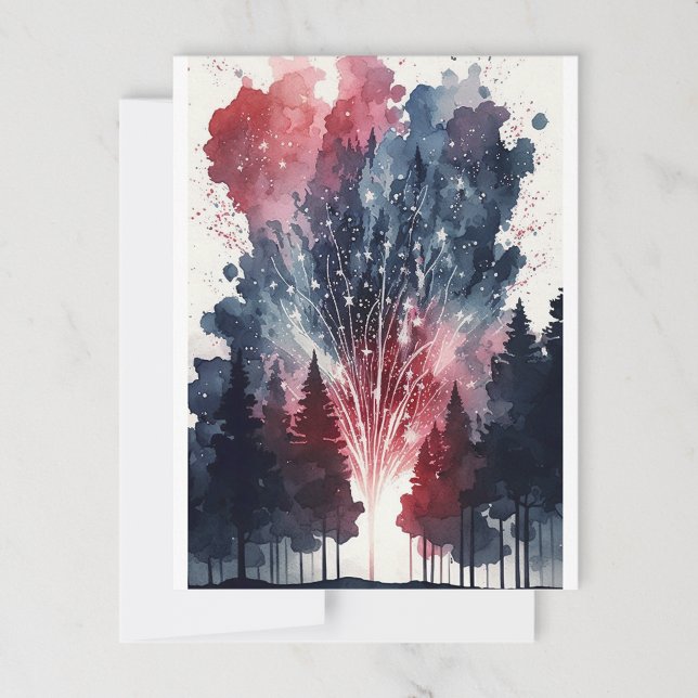 Fireworks in the Forest Postcard (Creator Uploaded)