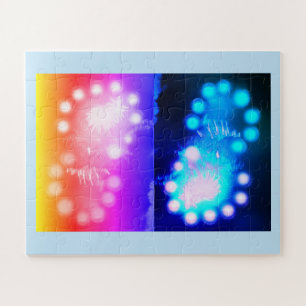 Fireworks in the night sky art jigsaw puzzle