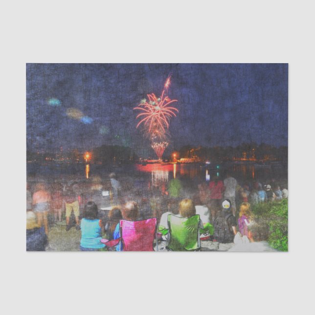 Fireworks Independence Day 4th Of July Tissue Paper (Front)