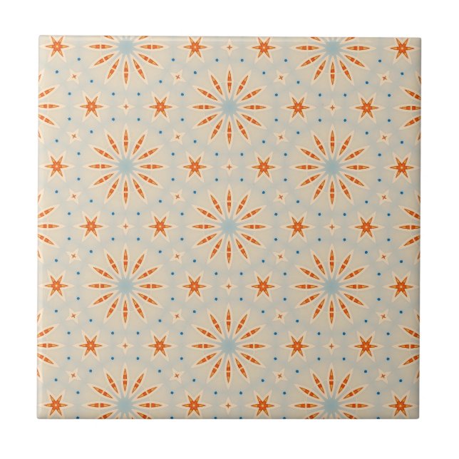 Fireworks-Inspired Pattern - Ceramic Tile (Front)